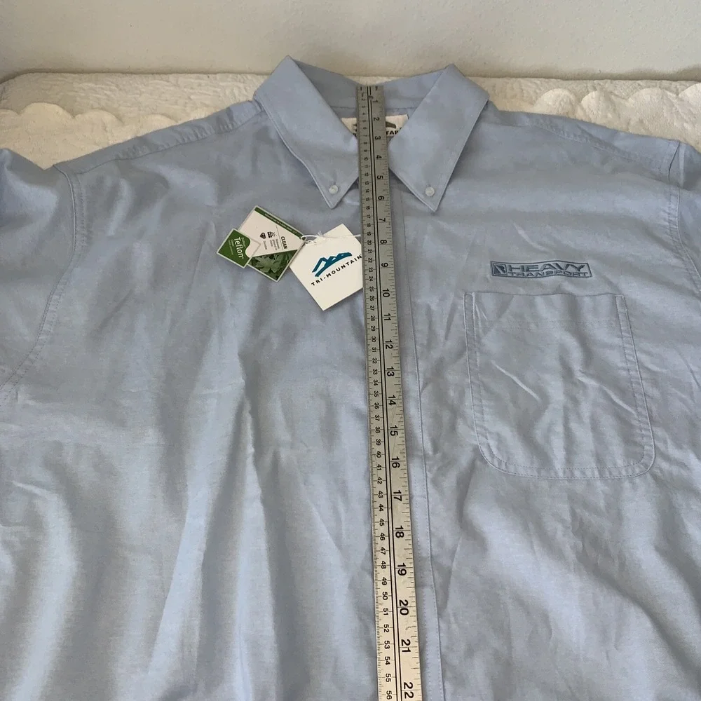 Bragg Heavy Transport LS Blue Shirt Men's 2XL 2XLT Crane Machinery NWT Tall‎